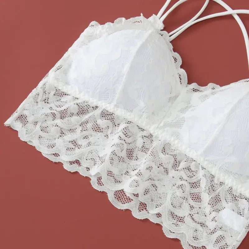 Women’s Lace Non-wire Bra And Panties Set Transparent Low Rise Briefs Ultra-thin Comfort Underwear Female Bralette