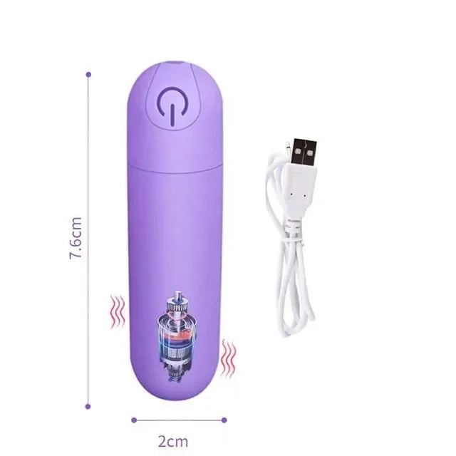 10 Speed Mini Bullet Vibrator Rechargeable Clitoral Stimulator