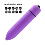 10-Speed Mini Bullet Vibrator G-Spot and Clitoral Stimulator