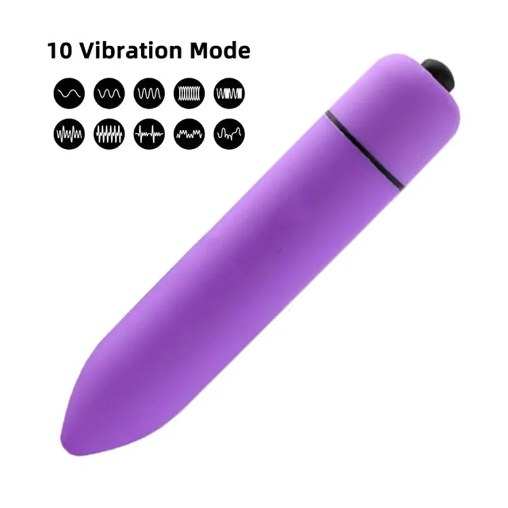10-Speed Mini Bullet Vibrator G-Spot and Clitoral Stimulator