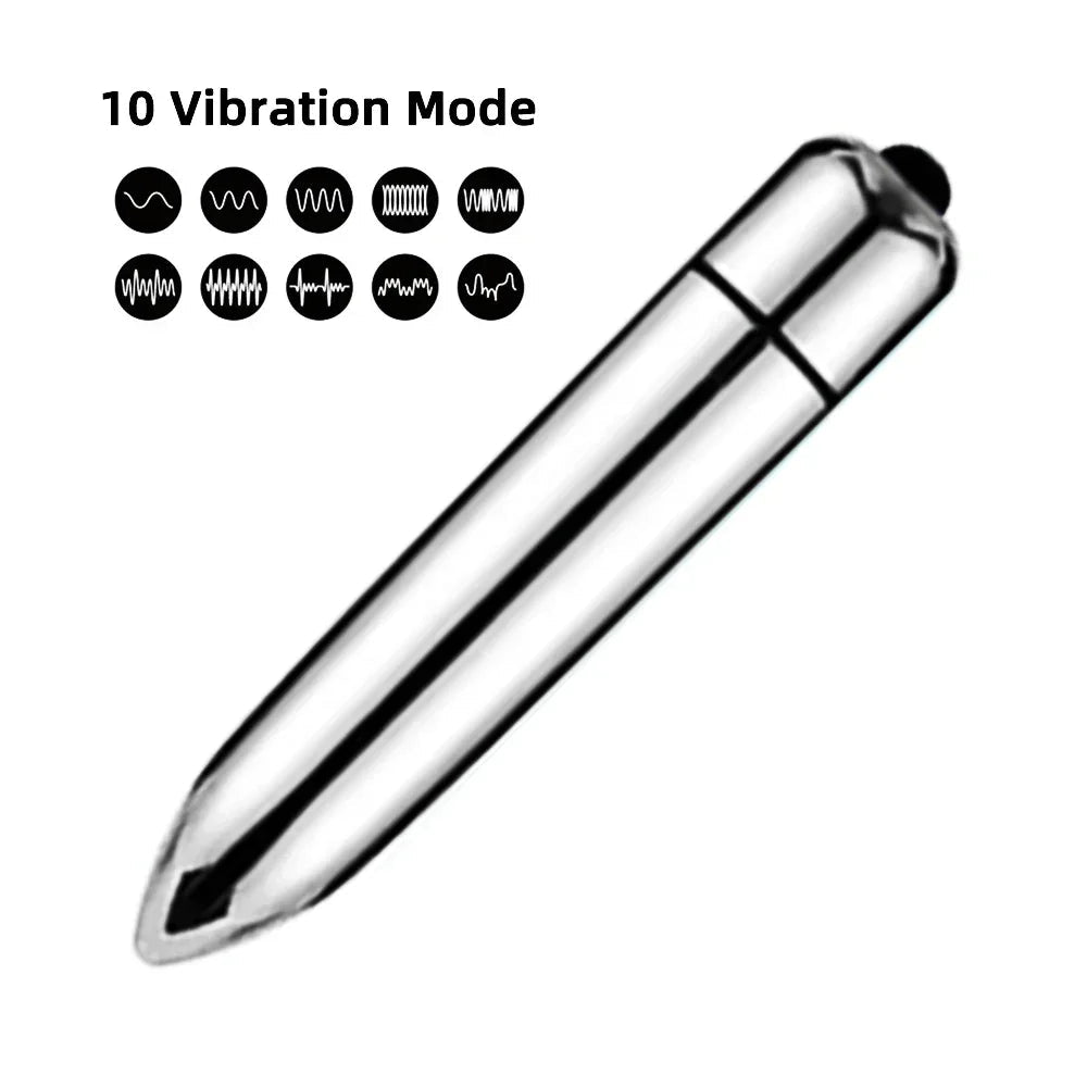 10-Speed Mini Bullet Vibrator G-Spot and Clitoral Stimulator