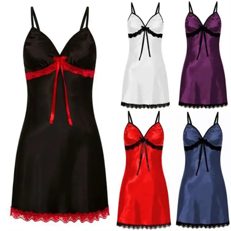 Sexy Nightgown For Women Sexy Nightie Sleepwear Plus Size Lace Floral Female Lingerie Suspenders Nightdress Robe
