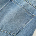 Women's Casual Baggy Denim Jeans Wide Leg High Waist Trousers