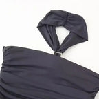 Women's Sexy Halter Bodycon Midi Dress Backless Party Dress