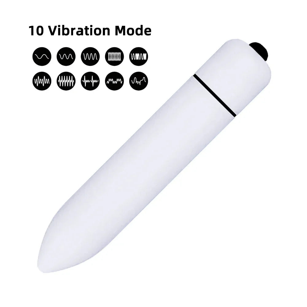 10-Speed Mini Bullet Vibrator G-Spot and Clitoral Stimulator