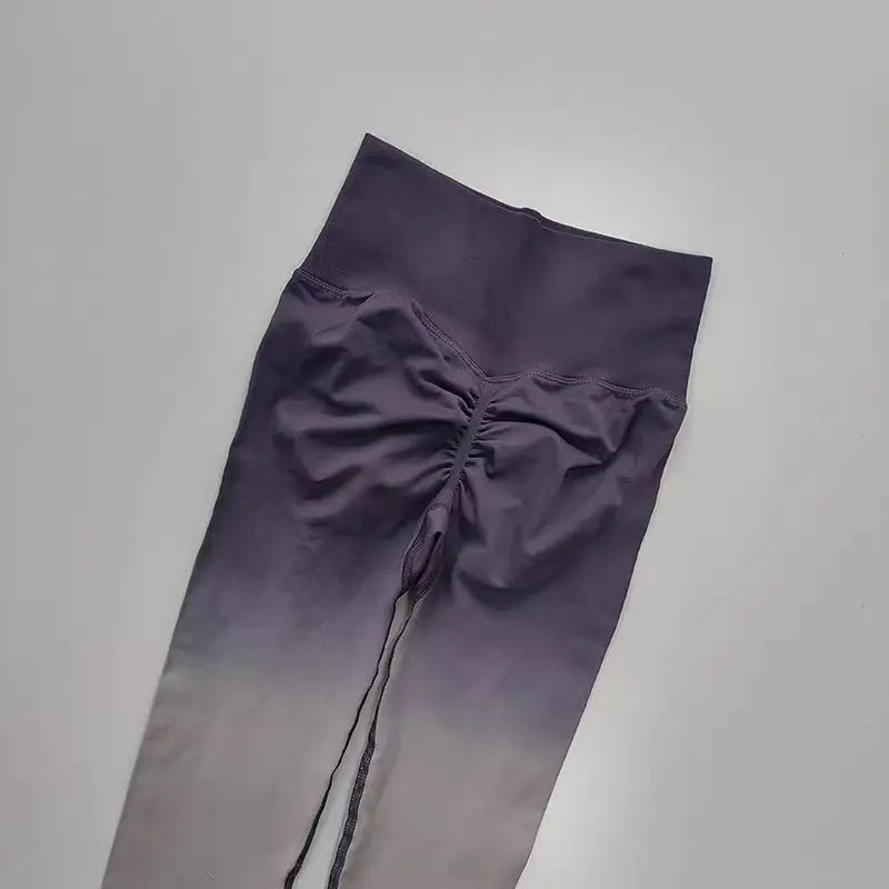 High Waist Gradient Running Leggings