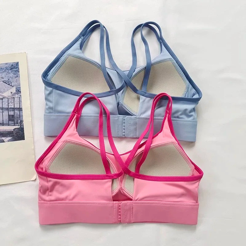 Women’s Color‑Block Shockproof Sports Bra