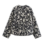 Women's Casual Zebra Print Jacket Loose Oversize Coat