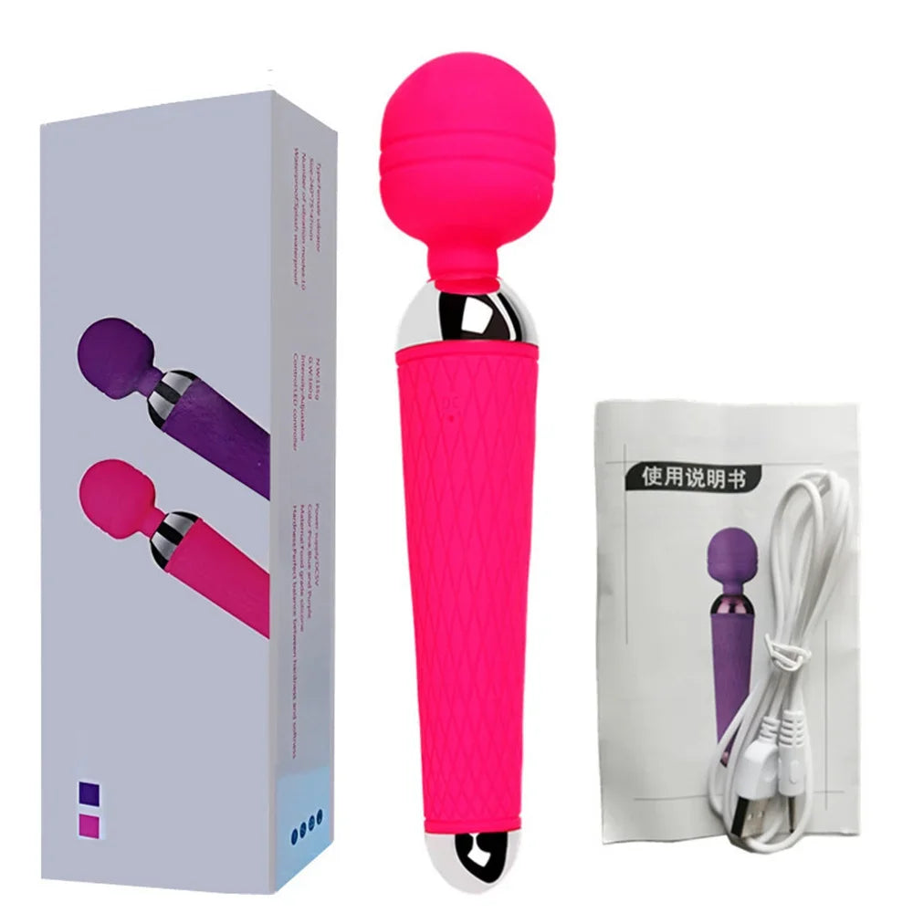 20-Speed AV Wand Vibrator Clitoral and G-Spot Stimulator