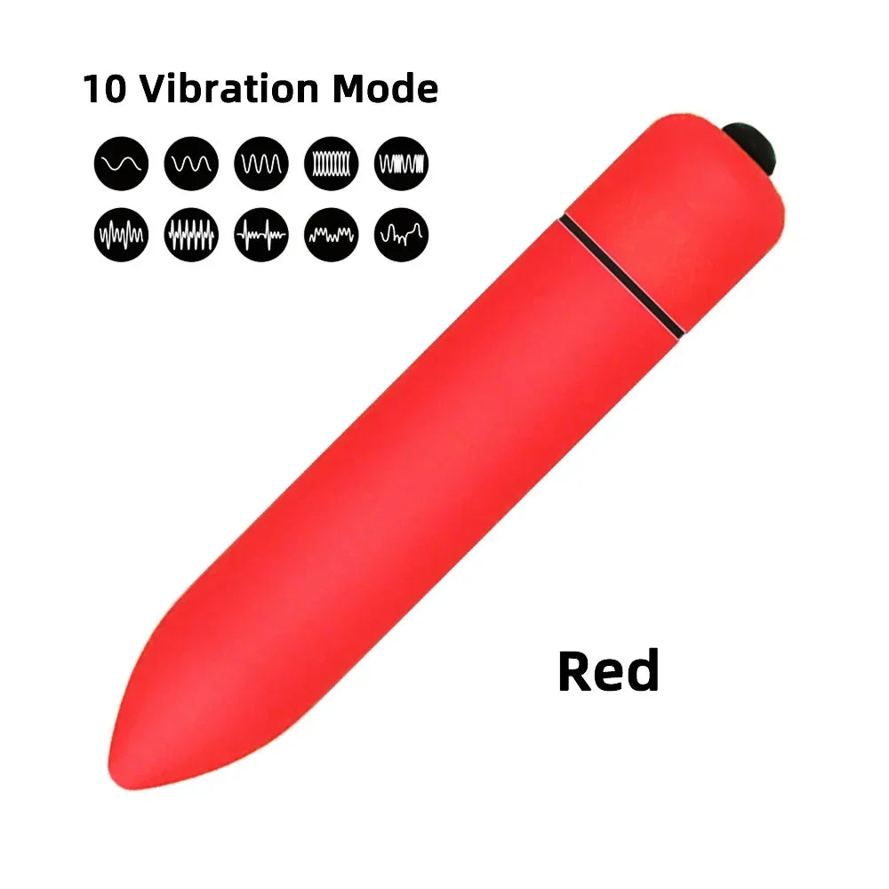10-Speed Mini Bullet Vibrator G-Spot and Clitoral Stimulator