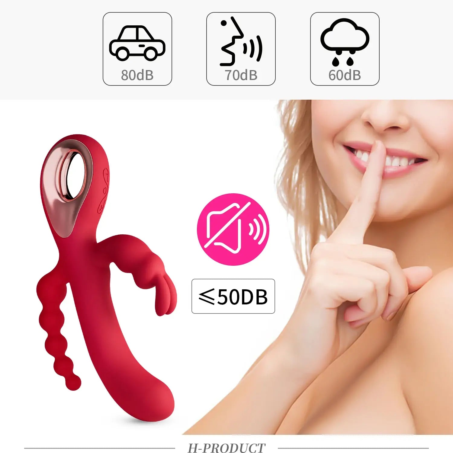 3 In 1 Dildo Rabbit Vibrator for Women G-Spot Orgasm Masturbator Anal Plug Clitoris Stimulator Female Masturbation Sex