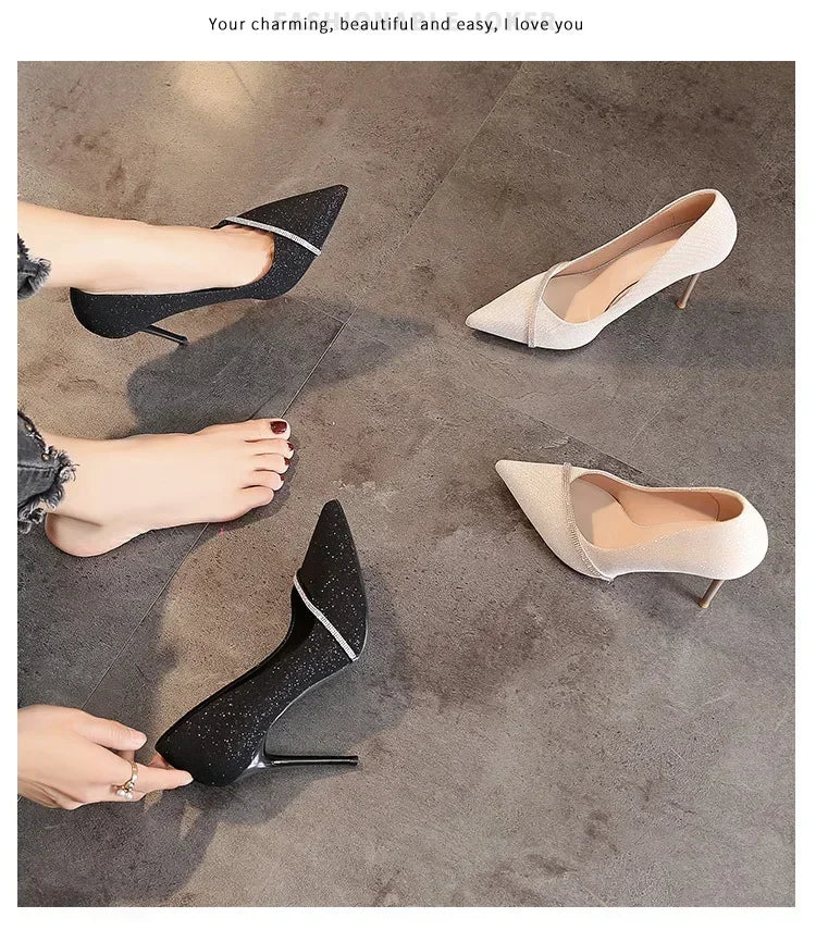Ladies Single Strap Stiletto High Heels