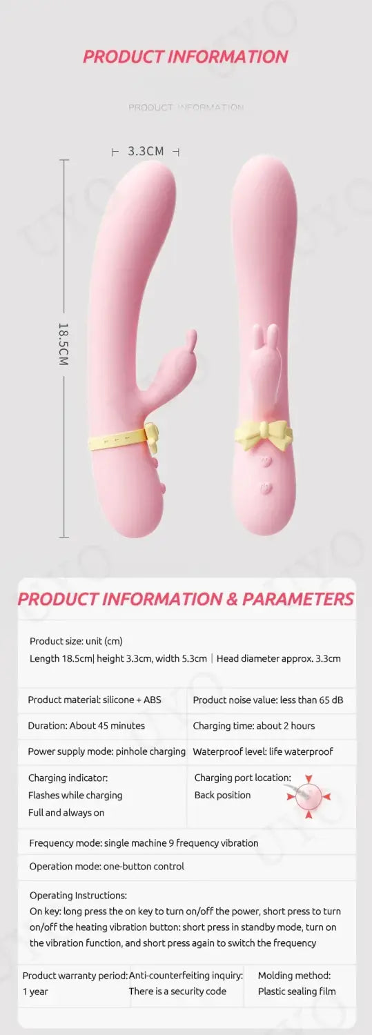 vibrator for woman sex toy Silicone Rabbit Vibrator USB Rechargeable Waterproof G-Spot Stimulating Clitoral Stimulator