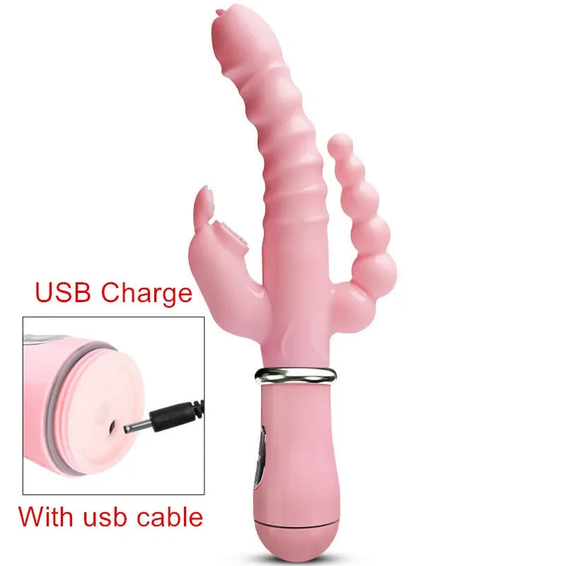 Rabbit Vibrator Clitoral, Vaginal, and Anal Stimulator