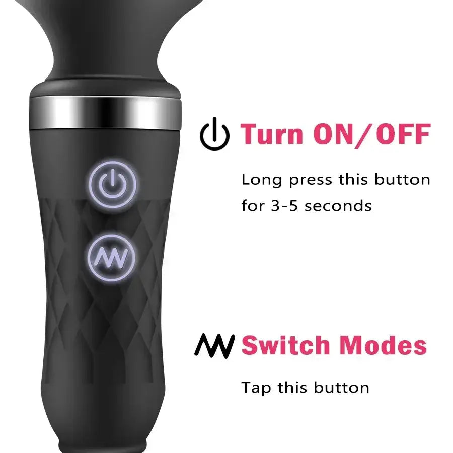 AV Magic Wand Anal Plug Double-ended Vibrators Women G-spot Clit Stimulator Men Butt Plug Masturbator Sex Toys