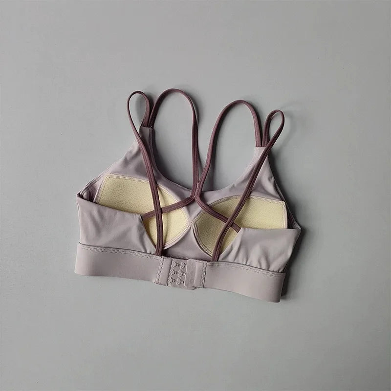 Women’s Color‑Block Shockproof Sports Bra