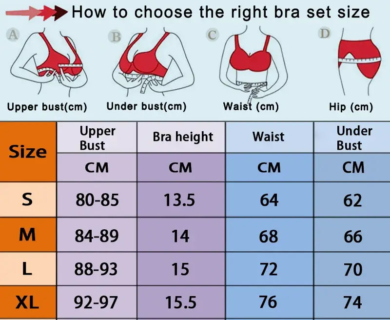 Sexy Set Womens Underwear Exotic Emotional Bra Set Embroidered Print Brassiere Lingerie Set Women’s Set Push Up Thin