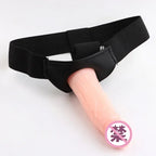 Wearable Strap On Dildo Panties Hollow Penis Sleeve Leather Harness Sex Toy for Women