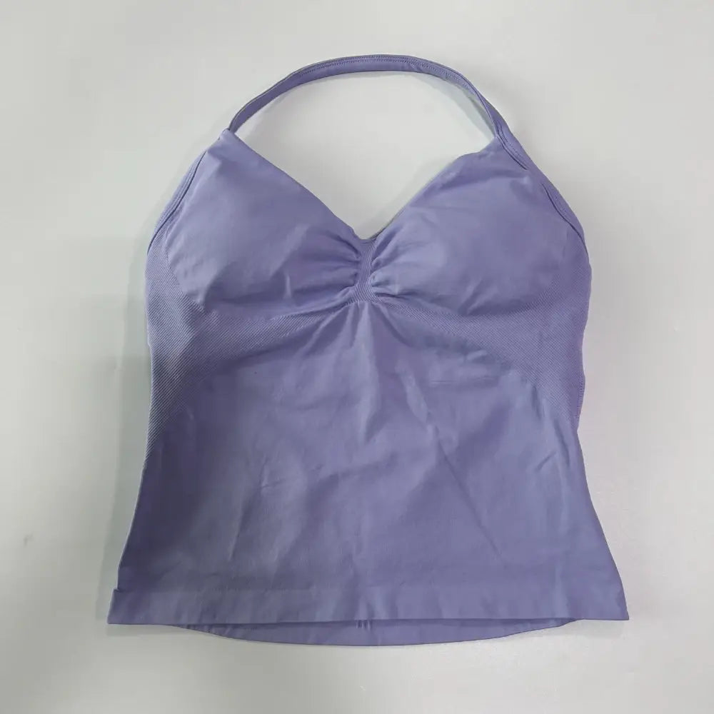 Impact Longline Strappy Gym Top Custom Logo Backless Gym Clothes Women Scrunch Built-in Bra With Removable Cups Yoga