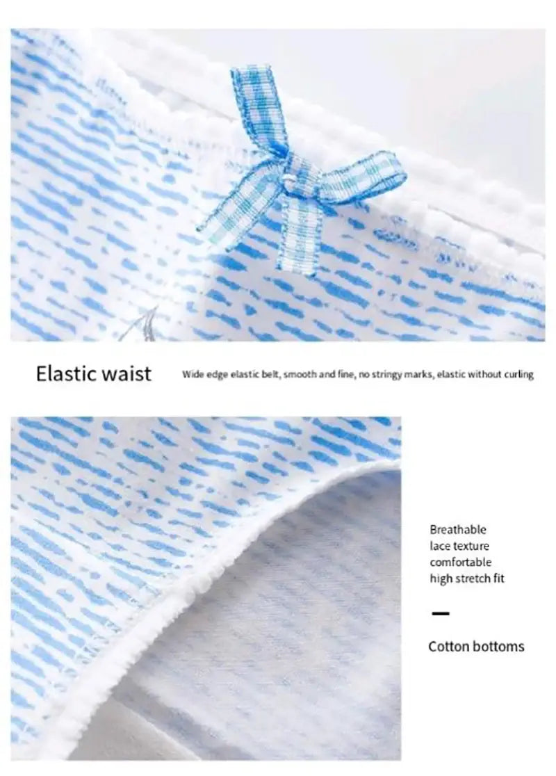 5Pcs Cotton Underwear Women’s Panties Plus Size Briefs Girls Calcinha Sexy Lingerie Ladies Panty Print Cartoon Female