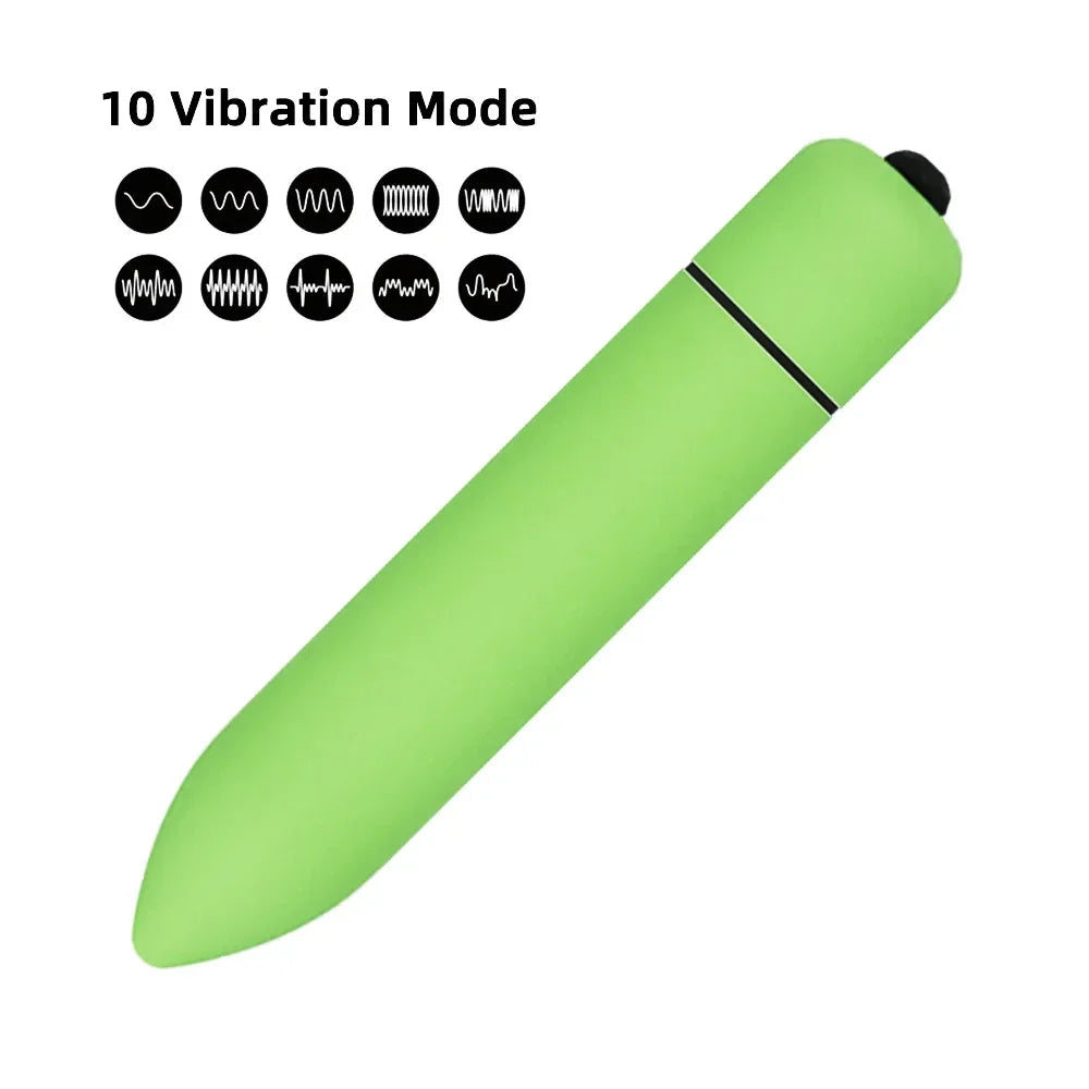 10-Speed Mini Bullet Vibrator G-Spot and Clitoral Stimulator