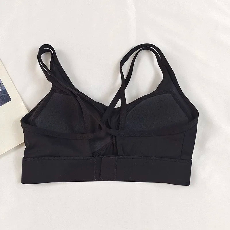 Women’s Color‑Block Shockproof Sports Bra
