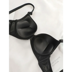 Black adjustable shoulder strap lingerie with molded cups and lace detailing from The Lady's Haven Boutique