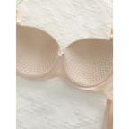 Beige adjustable shoulder strap lingerie bra with textured cups from The Lady's Haven Boutique
