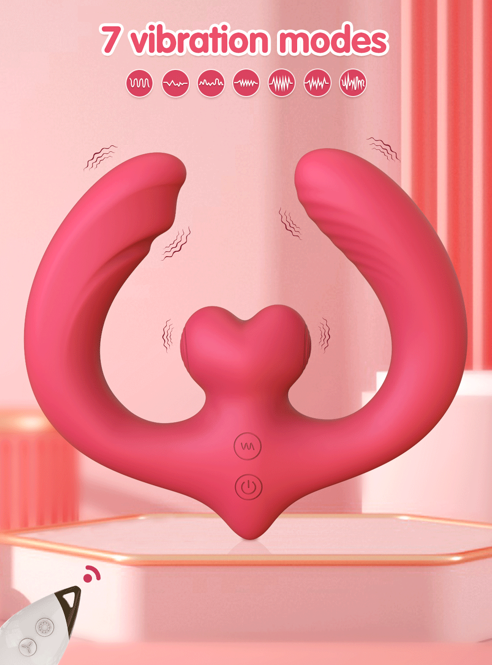 APP Strapless Strap-On G-Spot Dildo Vibrator Realistic Double-Ended Vibrating Butt Plug Anal Sex Toys for Women