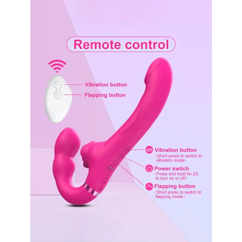 APP Strapless Strap - On G - Spot Dildo Vibrator Realistic Double - Ended Vibrating Butt Plug Anal Sex Toys for Women Lesbians Couples - The Lady's Haven