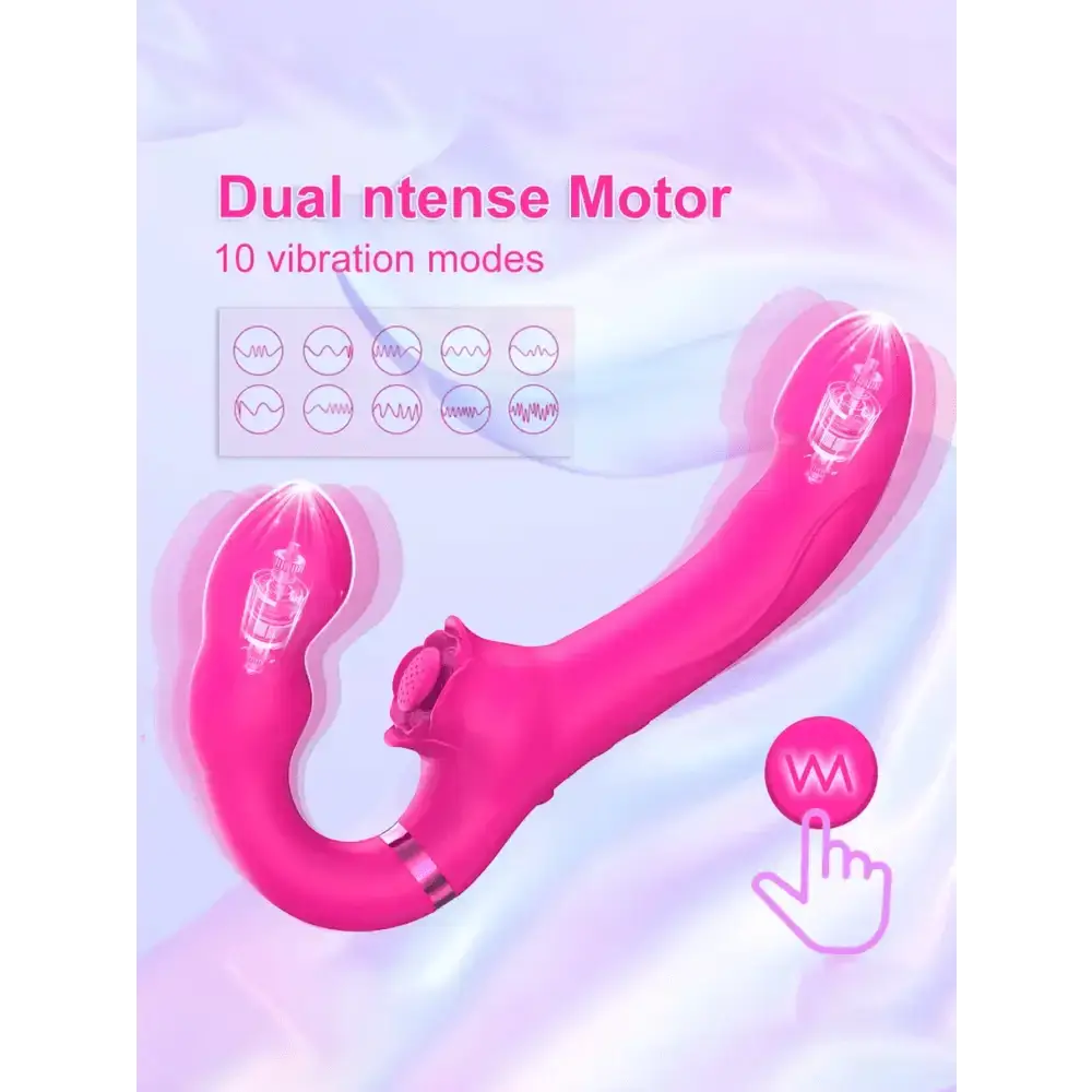APP Strapless Strap - On G - Spot Dildo Vibrator Realistic Double - Ended Vibrating Butt Plug Anal Sex Toys for Women Lesbians Couples - The Lady's Haven