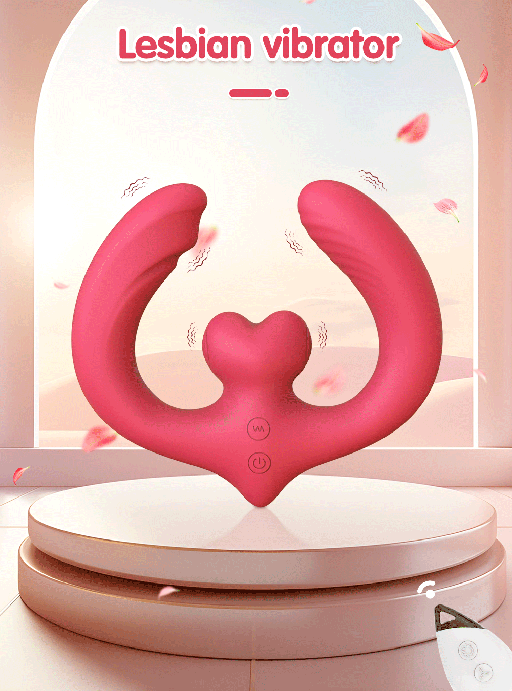 APP Strapless Strap-On G-Spot Dildo Vibrator Realistic Double-Ended Vibrating Butt Plug Anal Sex Toys for Women