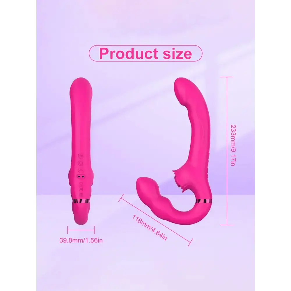 APP Strapless Strap - On G - Spot Dildo Vibrator Realistic Double - Ended Vibrating Butt Plug Anal Sex Toys for Women Lesbians Couples - The Lady's Haven