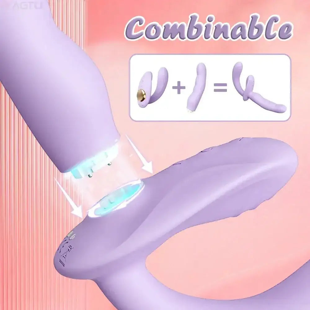 APP Strapless Strap - On G - Spot Dildo Vibrator Realistic Double - Ended Vibrating Butt Plug Anal Sex Toys for Women Lesbians Couples - The Lady's Haven