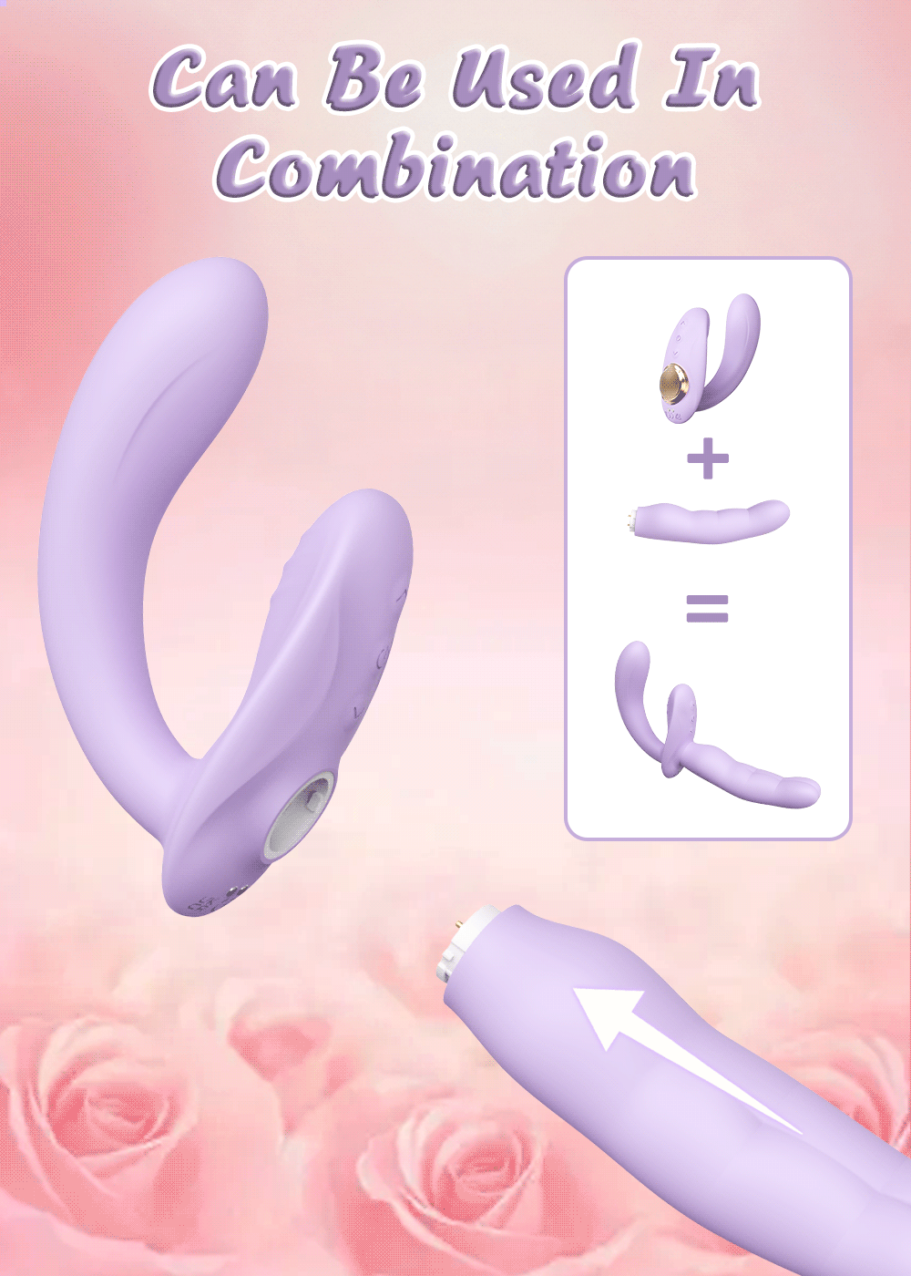 APP Strapless Strap-On G-Spot Dildo Vibrator Realistic Double-Ended Vibrating Butt Plug Anal Sex Toys for Women