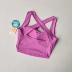 Vibrant Purple Beauty Back Yoga Bra with Comfortable Cross-Back Design from The Lady's Haven Boutique