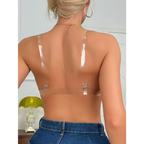 BEAUWEAR Backless Bra For Women Strapless Padded Underwear Invisible Lace Underwire Lingerie