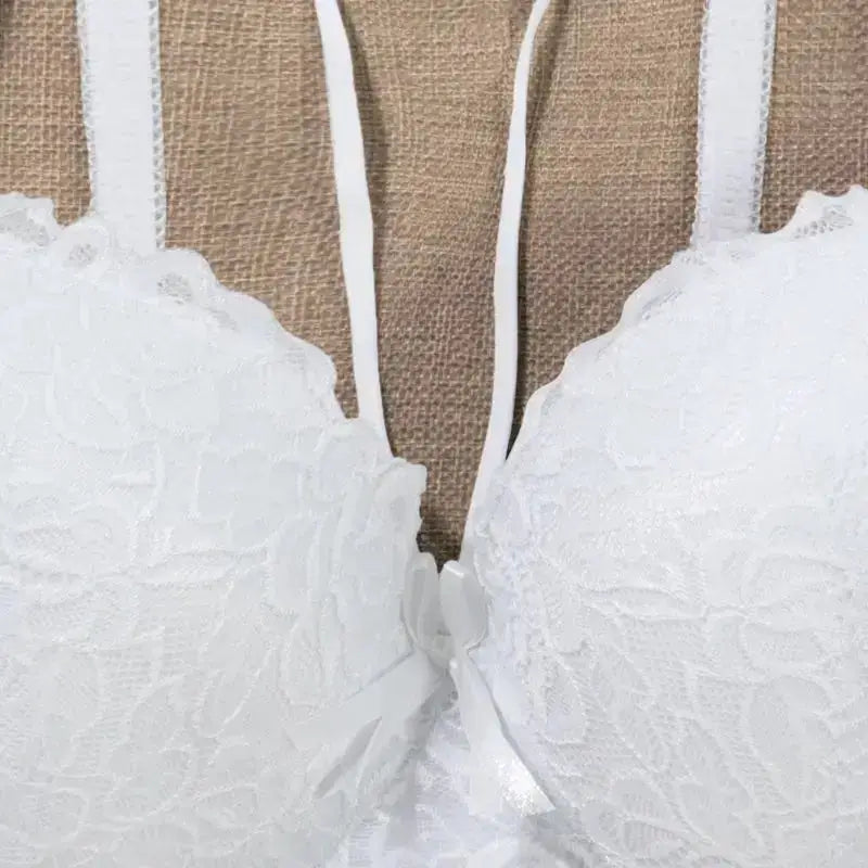 Contrast Lace Push Up Bra Comfy Breathable Hollow Out Bra for Women - The Lady's Haven Boutique