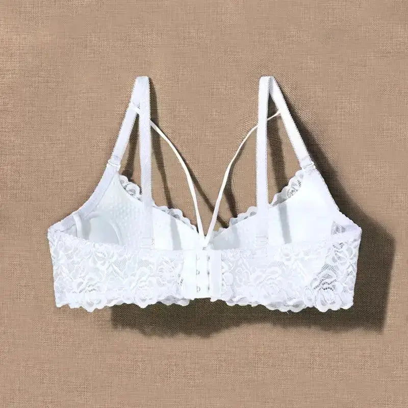 Contrast Lace Push Up Bra Comfy Breathable Hollow Out Bra for Women - The Lady's Haven Boutique