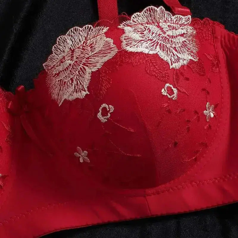 Beauwear Free Return Whole Sale Appliques Demi Bra for Woman Contrast Color Underwear Big Size 85C-110C Half Cup
