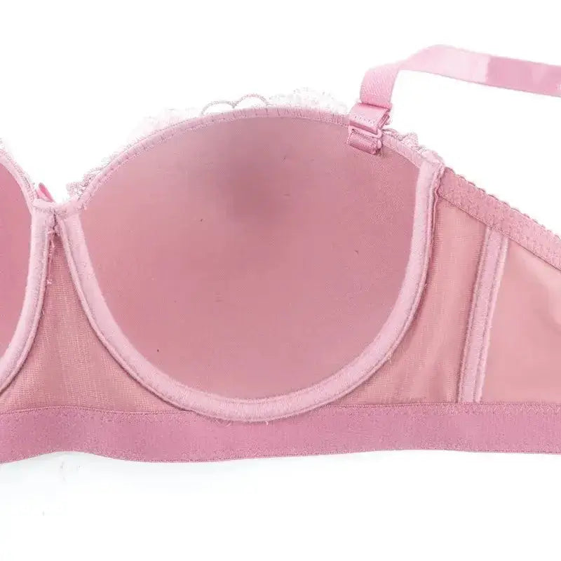 Beauwear Free Return Whole Sale Appliques Demi Bra for Woman Contrast Color Underwear Big Size 85C-110C Half Cup