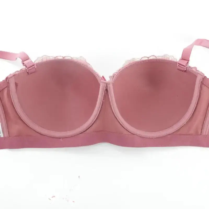 Beauwear Free Return Whole Sale Appliques Demi Bra for Woman Contrast Color Underwear Big Size 85C-110C Half Cup