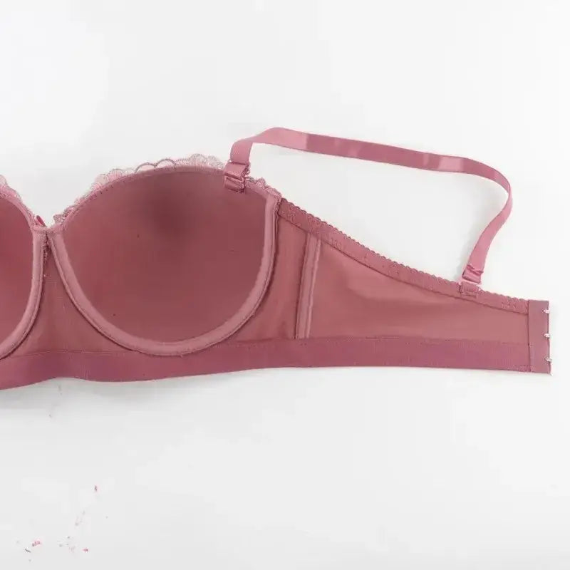 Beauwear Free Return Whole Sale Appliques Demi Bra for Woman Contrast Color Underwear Big Size 85C-110C Half Cup