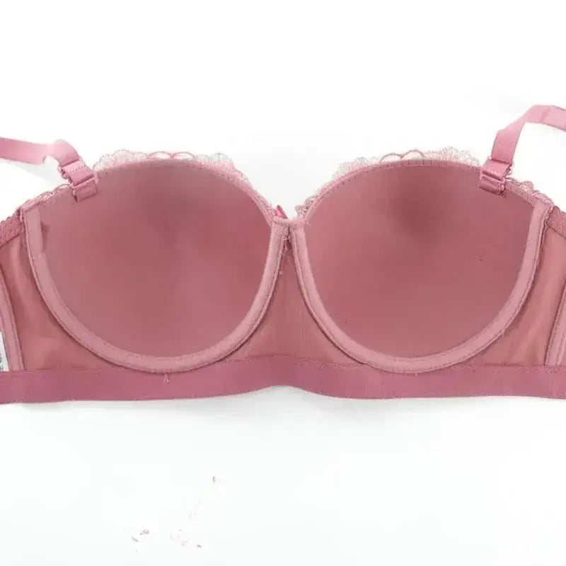Beauwear Free Return Whole Sale Appliques Demi Bra for Woman Contrast Color Underwear Big Size 85C-110C Half Cup