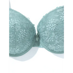 Beauwear Letter Straps Push Up Bra no Foam Comfy Breathable Floral Lace Everyday Bra with Wire