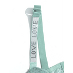 Beauwear Letter Straps Push Up Bra no Foam Comfy Breathable Floral Lace Everyday Bra with Wire