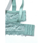 Beauwear Letter Straps Push Up Bra no Foam Comfy Breathable Floral Lace Everyday Bra with Wire