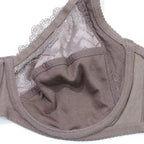 Beauwear Plus Size Sexy Bra Women’s Plus Solid Contrast Embroidery Lace Underwire Full Coverage Bra