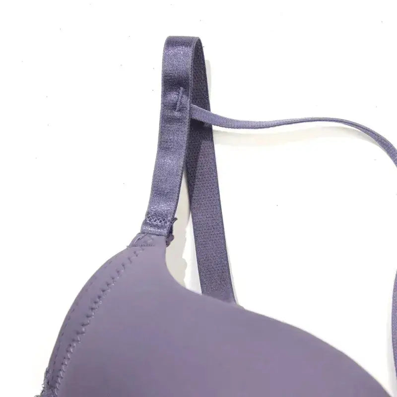 Beauwear Simple Solid T-Shirt Bra for Women Comfy Breathable Cut Out Push Up Bra with Foam