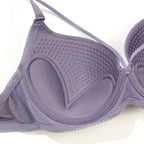 Beauwear Simple Solid T-Shirt Bra for Women Comfy Breathable Cut Out Push Up Bra with Foam